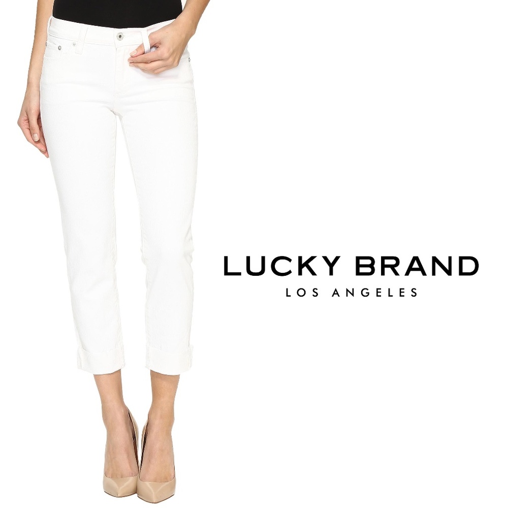LUCKY BRAND Mid Rise Straight Leg Crop Jeans